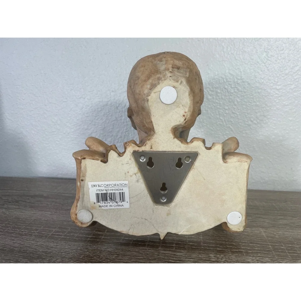 DWK Skeleton Toilet Paper Holder Gothic Halloween Bathroom Decor Polyresin